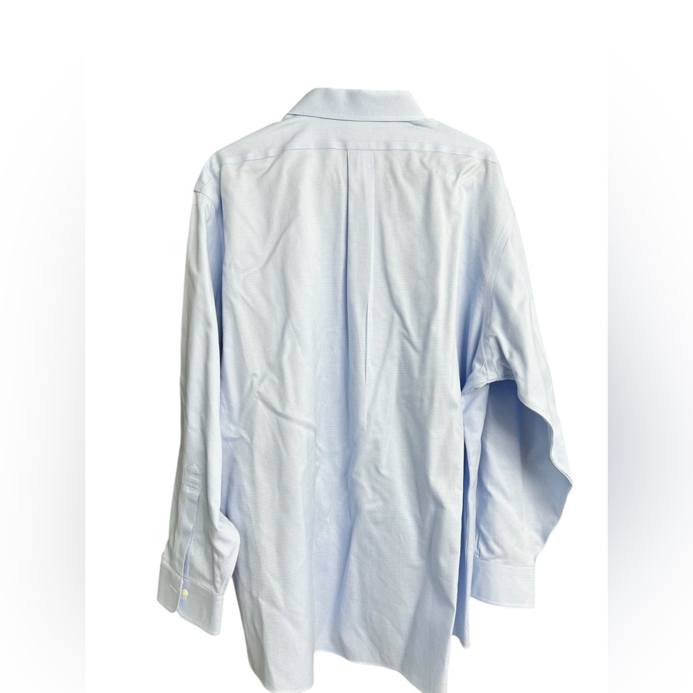 Brooks Brothers Blue Regent Non-Iron Supima Cotton Dress Shirt Size 17.5 - Picture 4 of 12